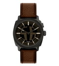 Fossil Quartz Black Dial Analog-Digital Leather Men's Watch, FS6165