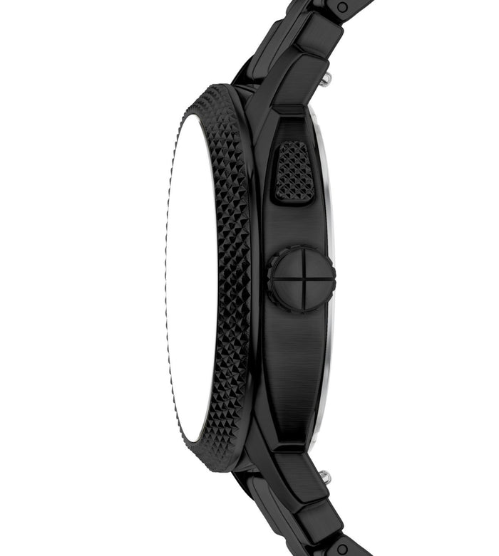 Fossil Quartz Black Dial Analog-Digital Stainless Steel Men's Watch, FS6156