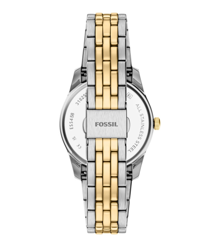 Fossil Quartz Black Dial Analog Stainless Steel Women's Watch, ES5458