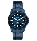Fossil Quartz Blue Dial Analog Stainless Steel Men's Watch, FS6166