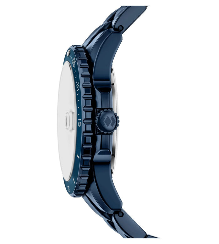Fossil Quartz Blue Dial Analog Stainless Steel Men's Watch, FS6166