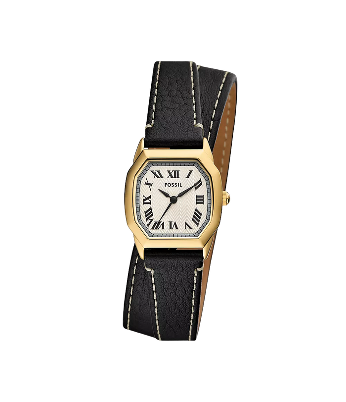 Fossil Quartz Cream Dial Analog Leather Women's Watch, ES5404