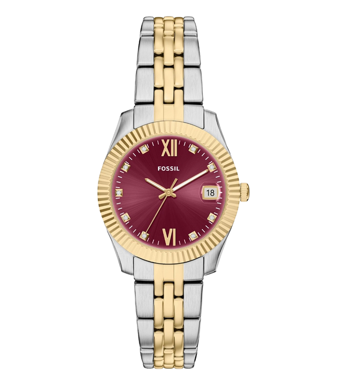Fossil Quartz Pink Dial Analog Stainless Steel Women's Watch, ES5461