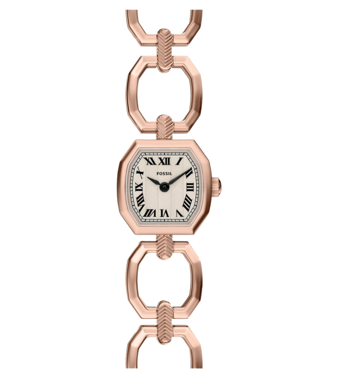 Fossil Quartz Rose Gold Dial Analog Stainless Steel Women's Watch, ES5484