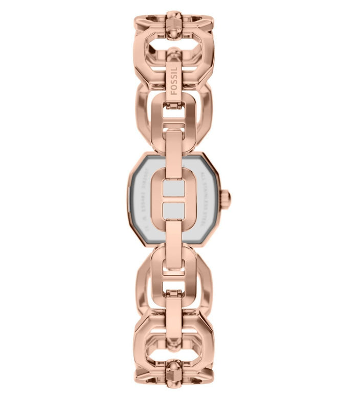 Fossil Quartz Rose Gold Dial Analog Stainless Steel Women's Watch, ES5484