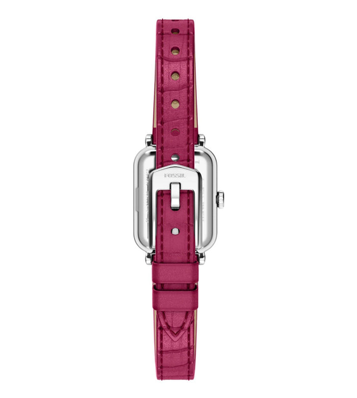 Fossil Quartz Silver Dial Analog Leather Women's Watch, ES5466