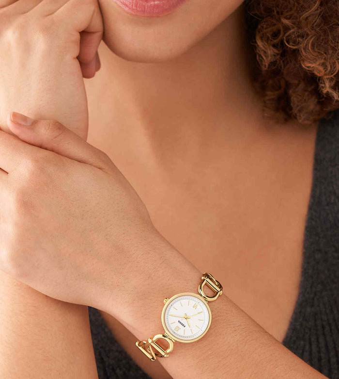 Fossil Quartz Silver Dial Analog Stainless Steel Women's Watch, ES5272