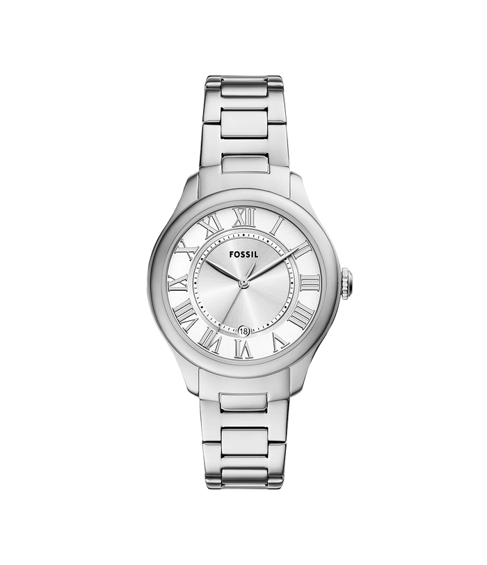 Fossil Quartz Silver Dial Analog Stainless Steel Women's Watch, ES5393