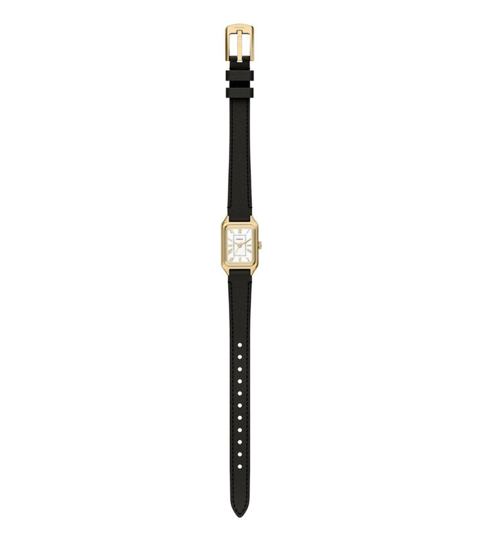 Fossil Quartz White Dial Analog Leather Women's Watch, ES5470