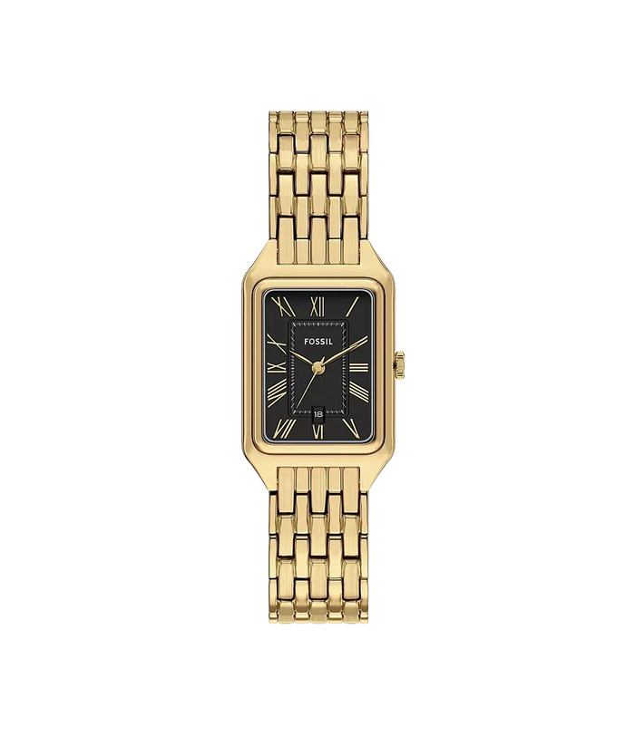 Fossil Raquel Three-Hand Date Gold-Tone Stainless Steel Women's Watch, ES5434