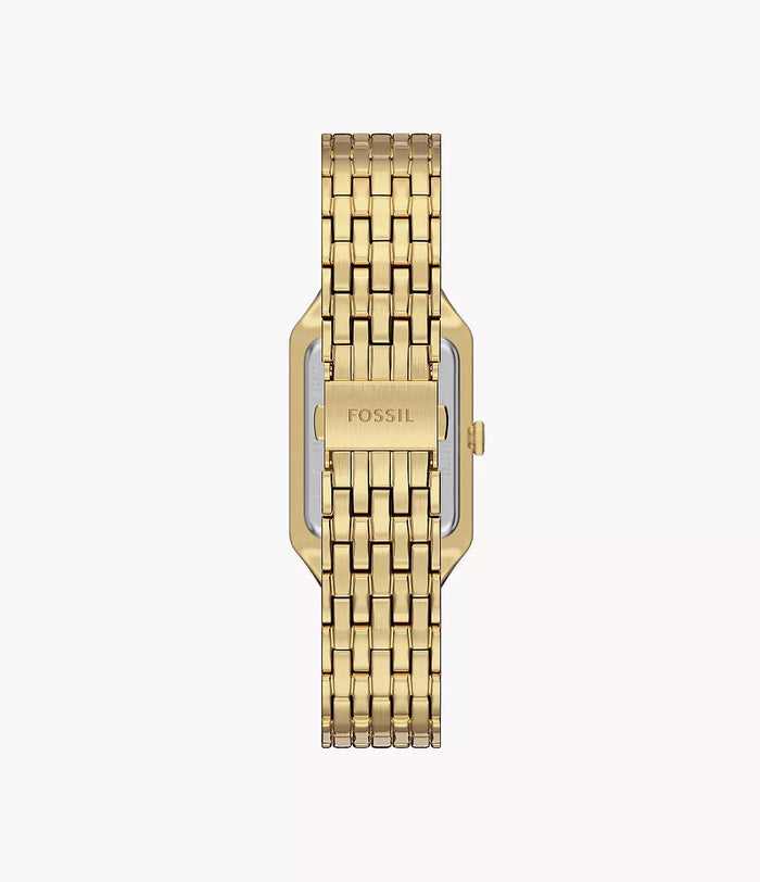 Fossil Raquel Three-Hand Date Gold-Tone Stainless Steel Women's Watch, ES5434