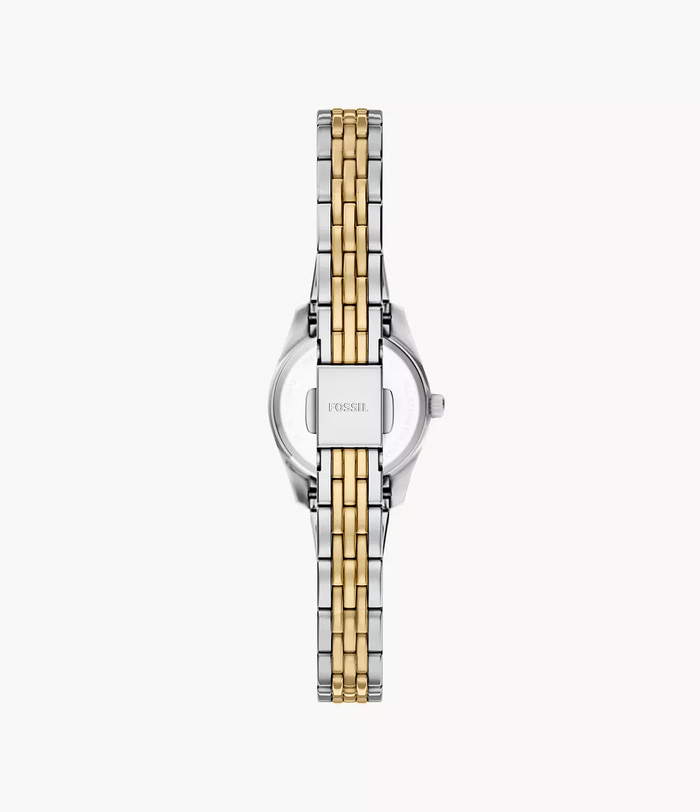 Fossil Scarlette Mini Three-Hand Two-Tone Stainless Women's Steel Watch, ES5473