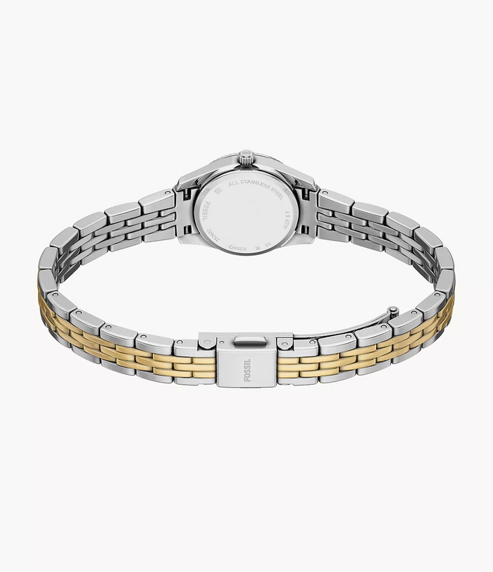 Fossil Scarlette Mini Three-Hand Two-Tone Stainless Women's Steel Watch, ES5473