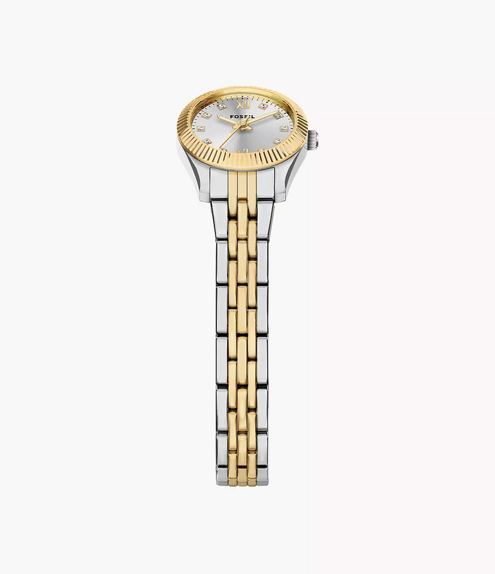 Fossil Scarlette Mini Three-Hand Two-Tone Stainless Women's Steel Watch, ES5473