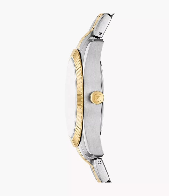 Fossil Scarlette Three-Hand Date Two-Tone Stainless Steel Women's Watch, ES5388