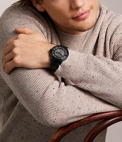 Fossil Townsman Automatic Black Stainless Steel Men's Watch, ME3269