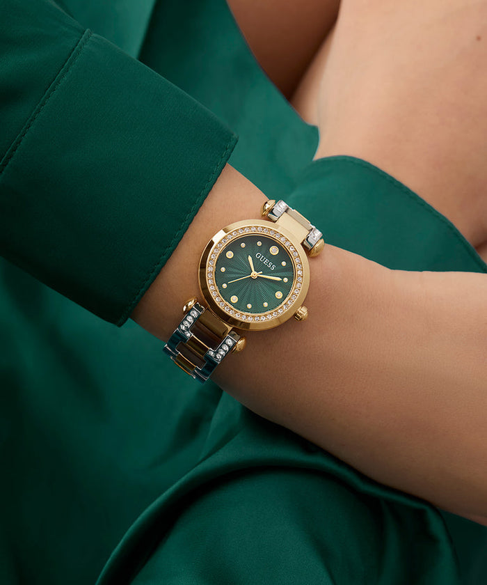 Guess Ginger 2-Tone Gold Tone Analog Women's Watch, GW0869L1