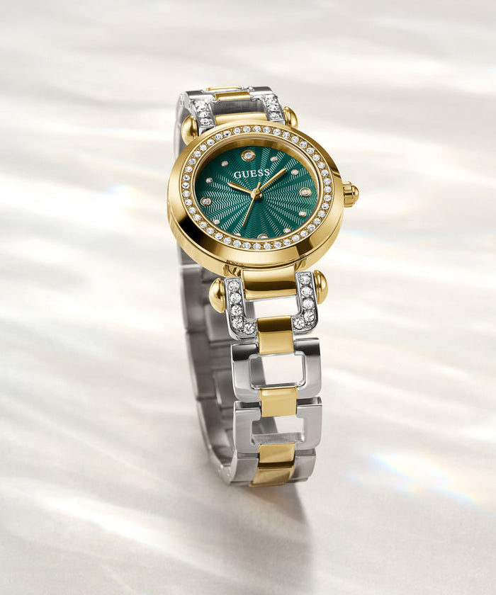 Guess Ginger 2-Tone Gold Tone Analog Women's Watch, GW0869L1