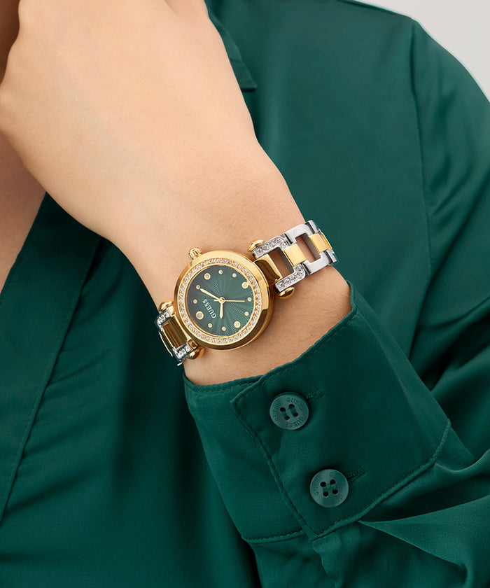 Guess Ginger 2-Tone Gold Tone Analog Women's Watch, GW0869L1