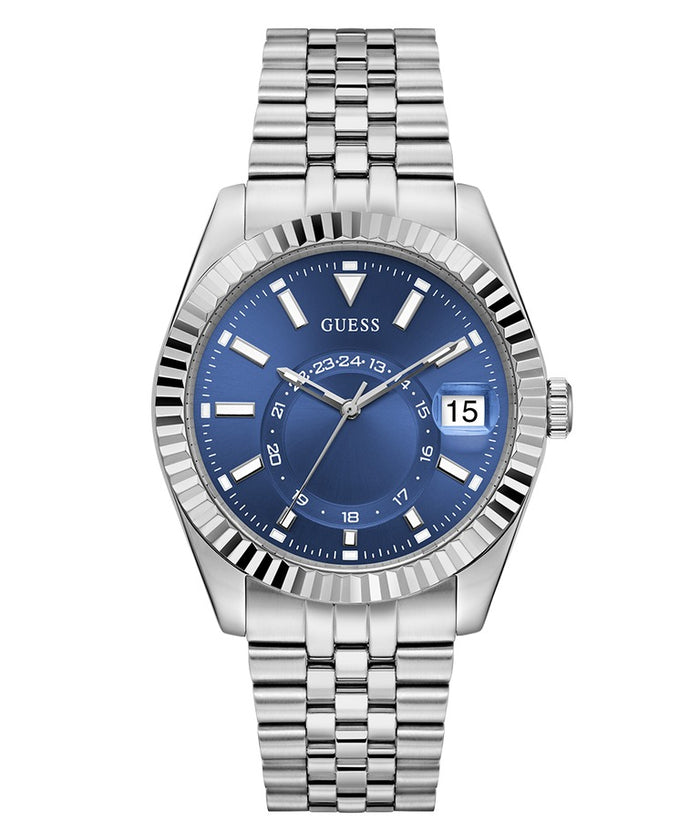 Guess Jaden Silver Tone Multi-function Date Men's Watch, GW0977G1