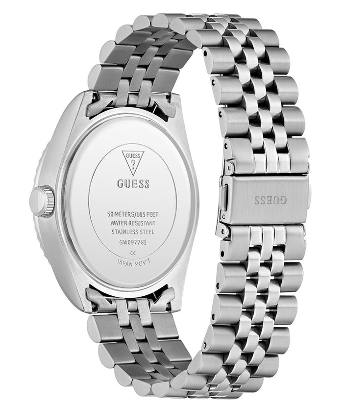 Guess Jaden Silver Tone Multi-function Date Men's Watch, GW0977G1