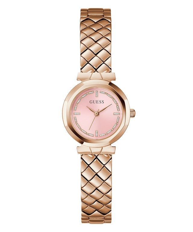 GUESS Ladies Rose Gold Tone Analog Watch Women's Watch, GW0839L3