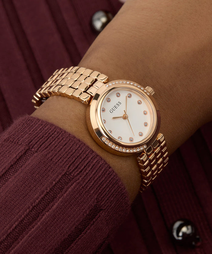 Guess Ladies Rose Gold Tone Analog Women's Watch, GW0930L3