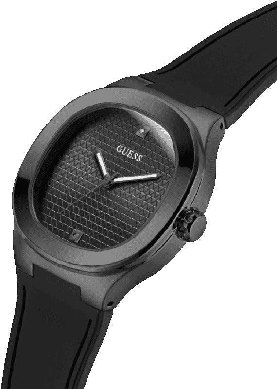 Guess Quartz Black Dial Analog Stainless Steel Men's Watch, GW1005G3