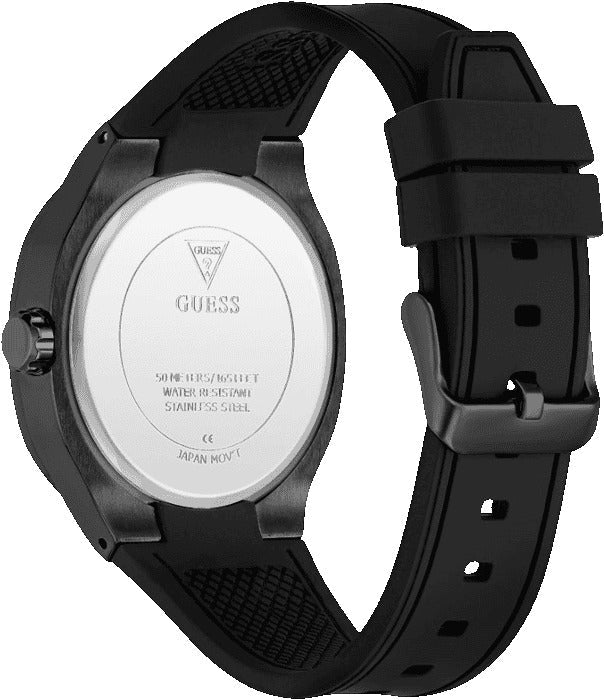 Guess Quartz Black Dial Analog Stainless Steel Men's Watch, GW1005G3