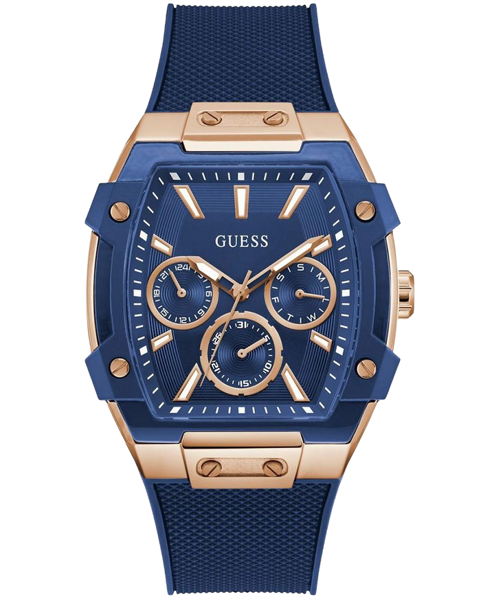 Guess Quartz Blue Dial Analog Stainless Steel Men's Watch, GW0956G4