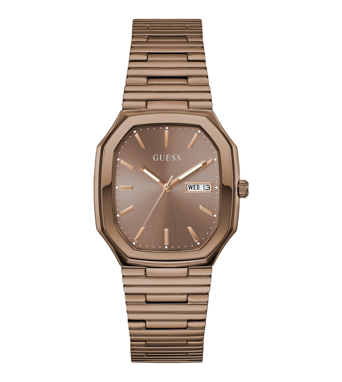 Guess Quartz Brown Dial Analog Stainless Steel Men's Watch, GW0978G3