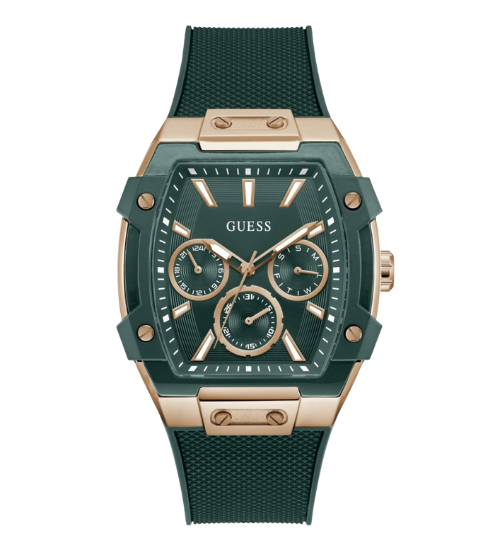 Guess Quartz Green Dial Analog Stainless Steel Men's Watch, GW0956G6