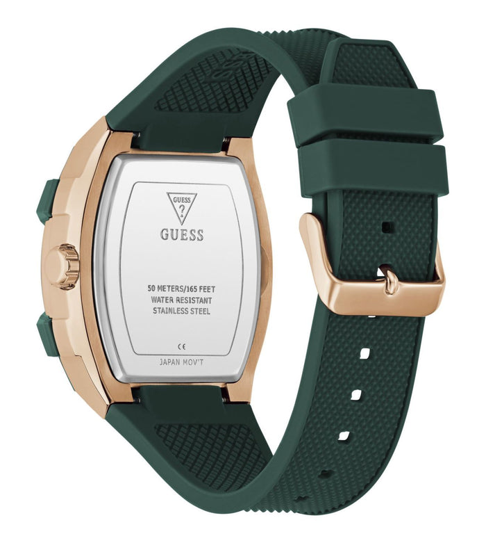 Guess Quartz Green Dial Analog Stainless Steel Men's Watch, GW0956G6