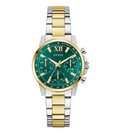 Guess Quartz Green Dial Analog Stainless Steel Women's Watch, GW0933L7