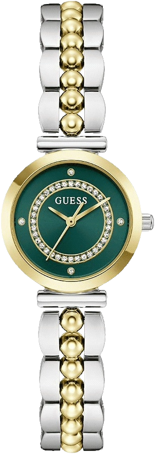 Guess Quartz Green Dial Analog Stainless Steel Women's Watch, GW0994L3