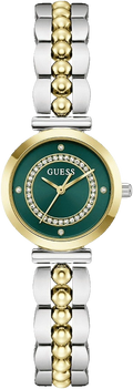 Guess Quartz Green Dial Analog Stainless Steel Women's Watch, GW0994L3