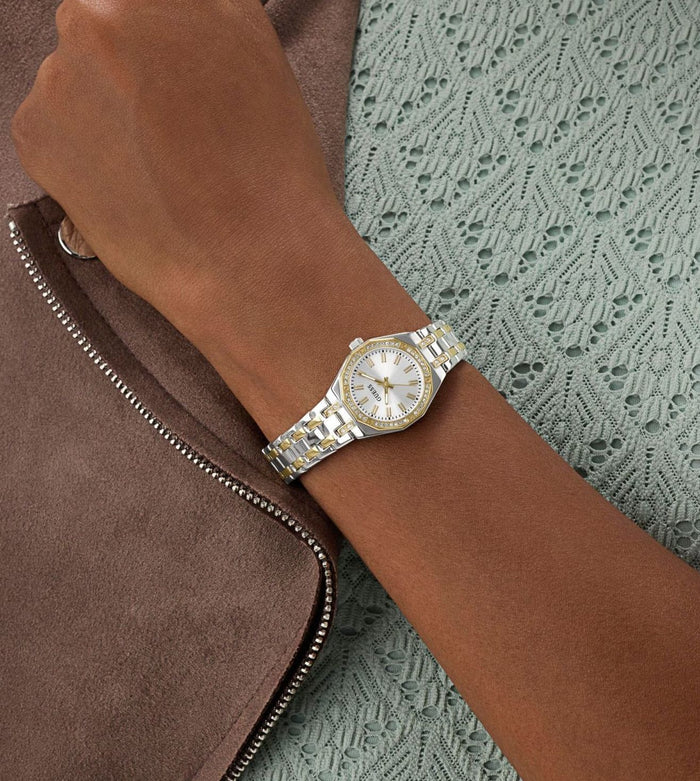 Guess Quartz Silver Dial Analog Stainless Steel Women's Watch, GW0931L3