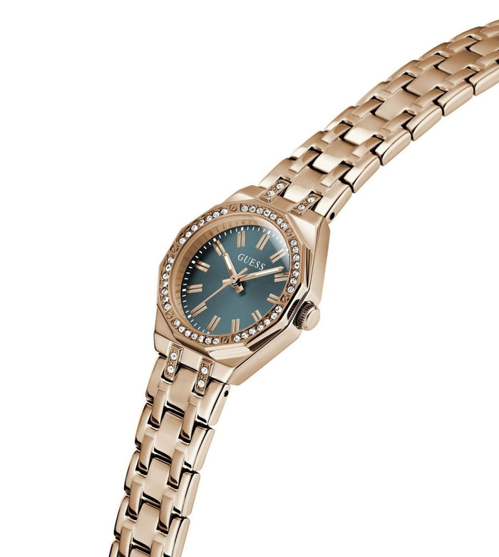 Guess Quartz Teal Dial Analog Stainless Steel Women's Watch, GW0931L7