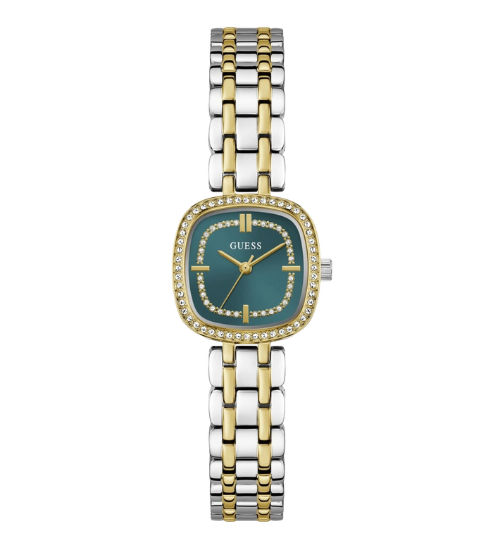 Guess Quartz Teal Dial Analog Stainless Steel Women's Watch, GW1018L6