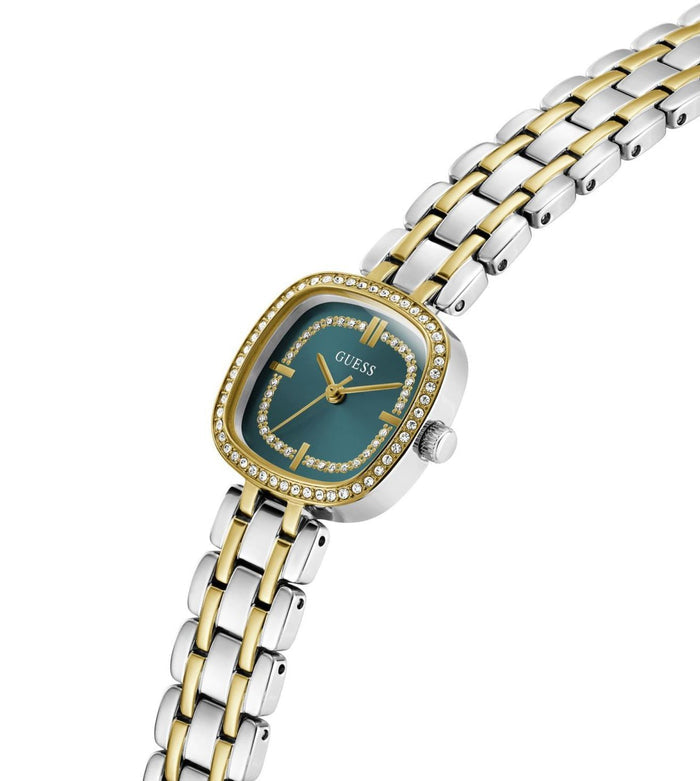 Guess Quartz Teal Dial Analog Stainless Steel Women's Watch, GW1018L6