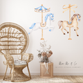 Horse Carousel (Blue) Wall Decal