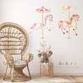 Horse Carousel (Pink) Wall Decal