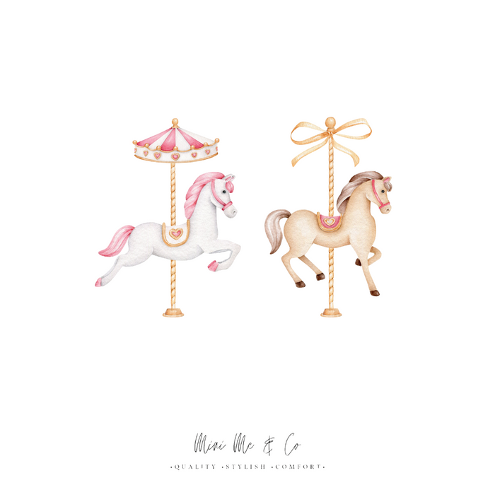 Horse Carousel (Pink) Wall Decal
