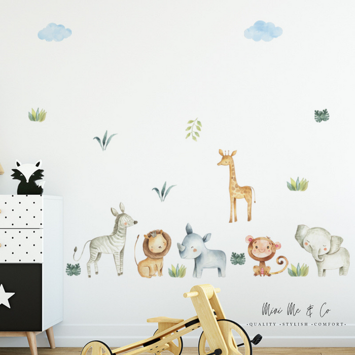 Jungle Decals and Jungle Height Chart Decal Bundle Set