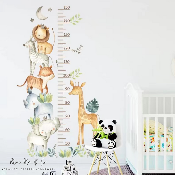 Jungle Decals and Jungle Height Chart Decal Bundle Set