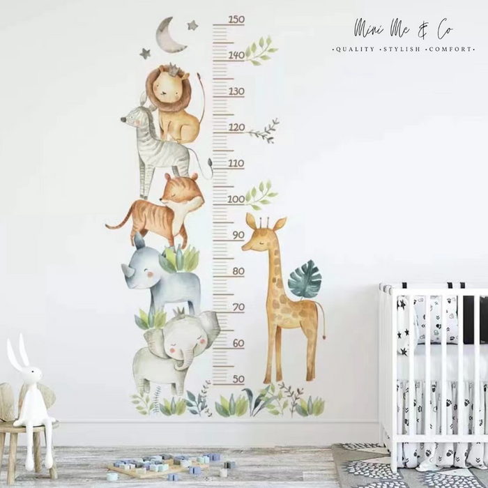 Jungle Decals and Jungle Height Chart Decal Bundle Set