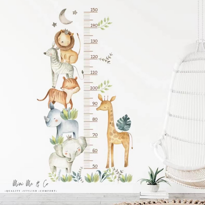 Jungle Decals and Jungle Height Chart Decal Bundle Set