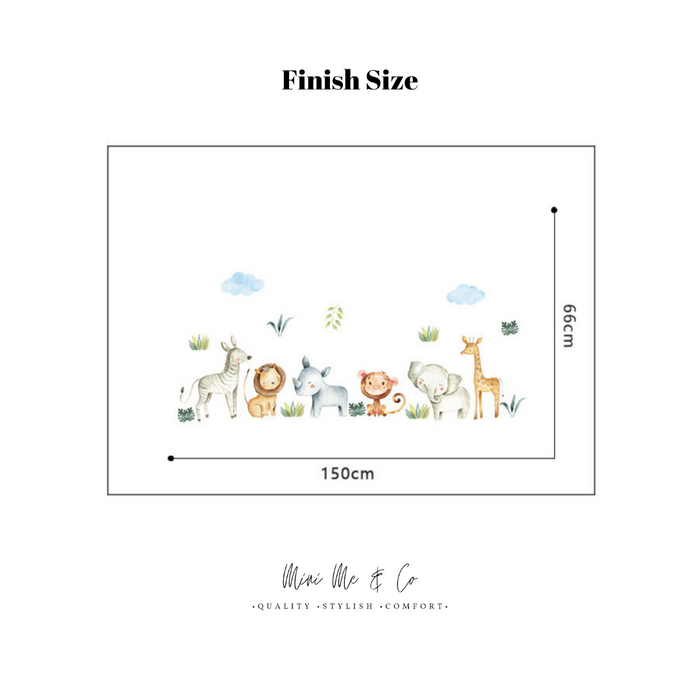 Jungle Decals and Jungle Height Chart Decal Bundle Set