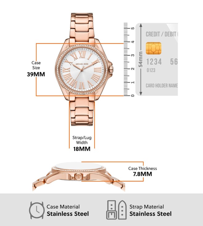 Michael Kors Kacie Quartz White Dial Analog Stainless Steel Women's Watch, MK4853
