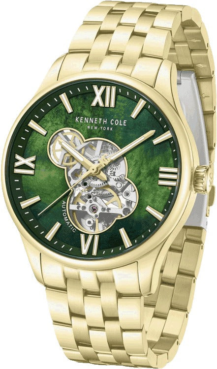 Kenneth Cole Aurora Stainless Steel Skeleton Automatic Men's Watch, KCWGY0089105MN